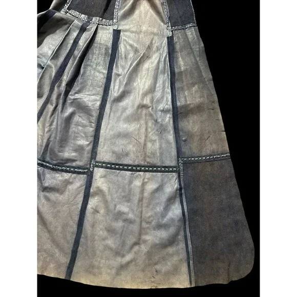 Vtg 70s Char Vest Duster Jacket Hand painted Floral Flower Boho Hippie Hippy - Picture 11 of 16